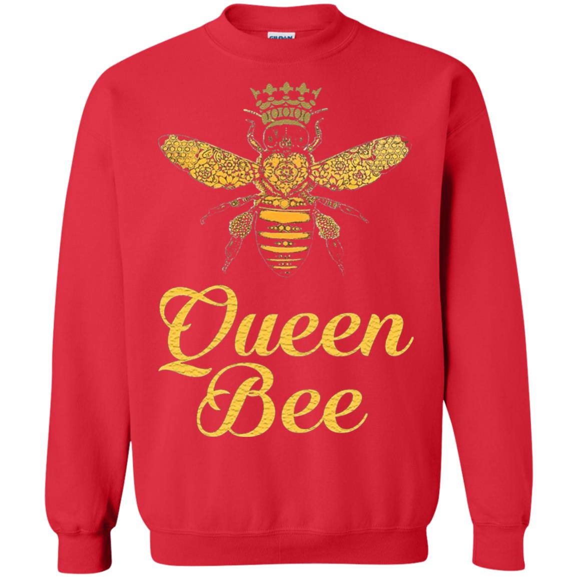 Bee Lover T-shirt Queen Bee Crown T-shirt Red