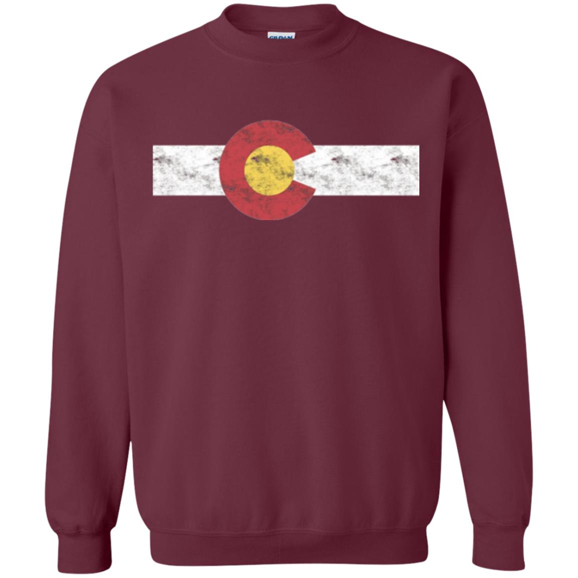 Colorado State Flag T-shirt Patriotic Colorado Day Maroon