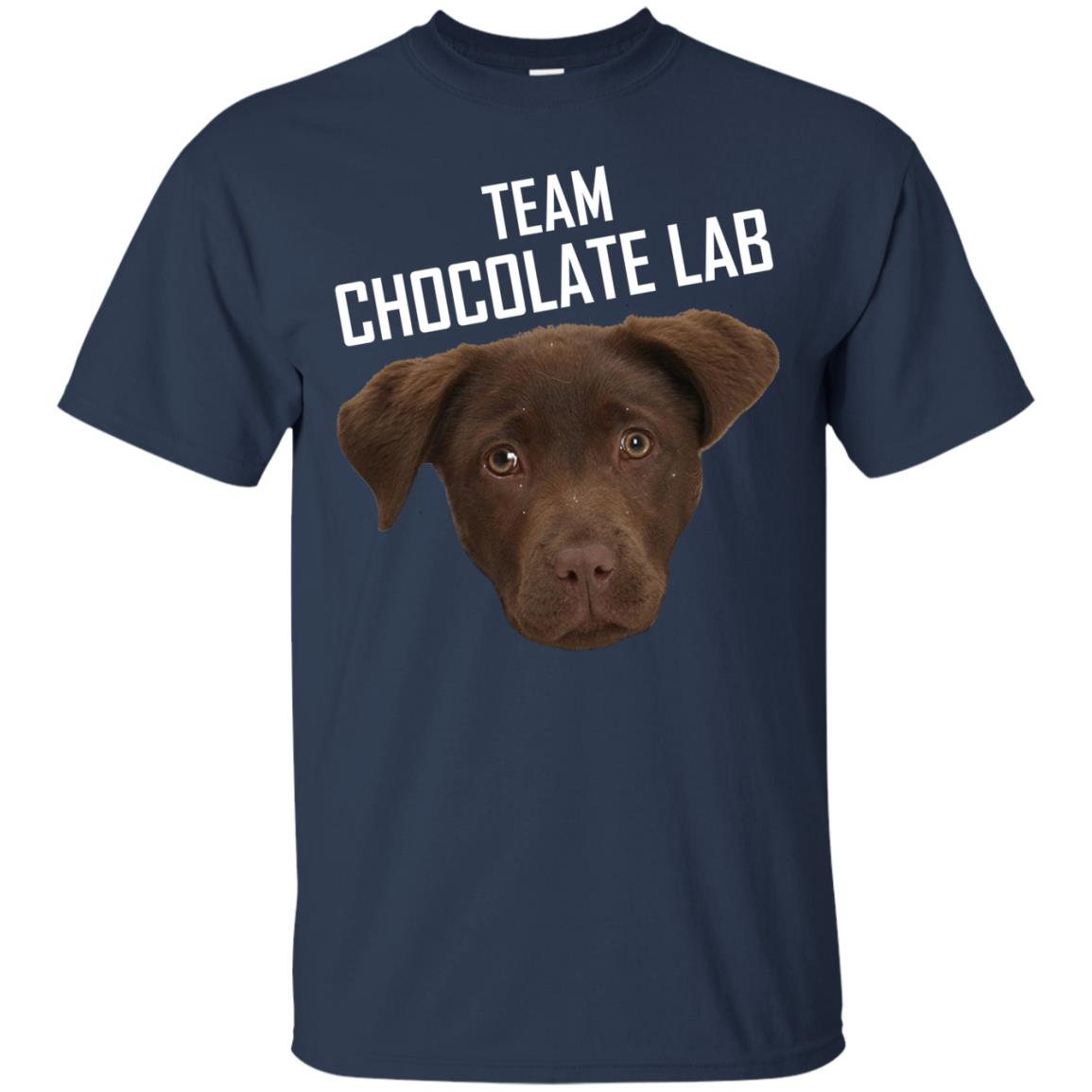 Team Chocolate Lab Labrador Retriever Lover Funny Shirt Navy
