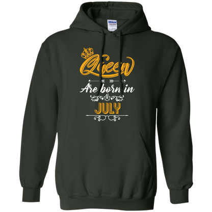 Brithday T-Shirt Queen Are Born In July Forest Green