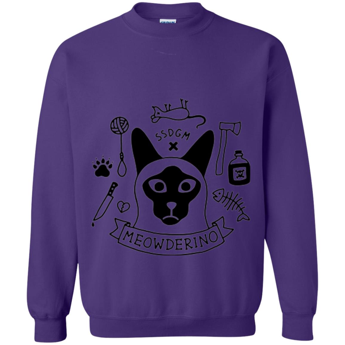 Meowderino T-shirt True Crime Cat Purple