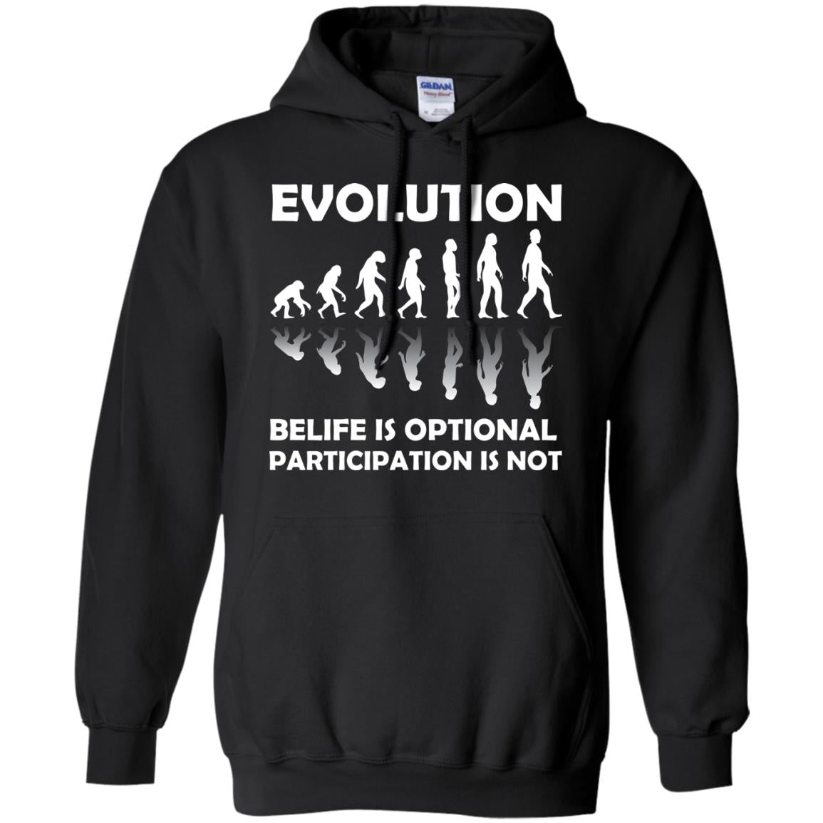 Evolution Belife Is Optional Participation Is Not Shirt Black