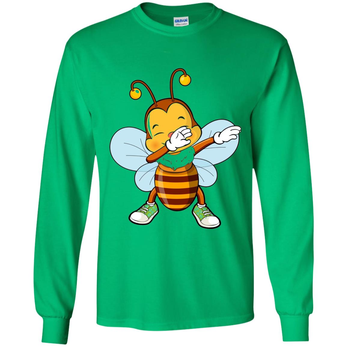 Dabbing Bee Dab Dancing Beekeeping Bee Lover T-shirt Irish Green