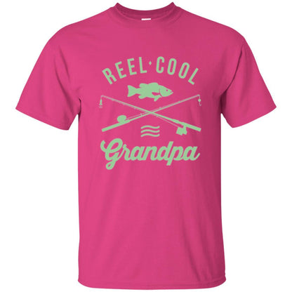 Fisherman T-shirt Retired Grandpa Reel Cool Heliconia