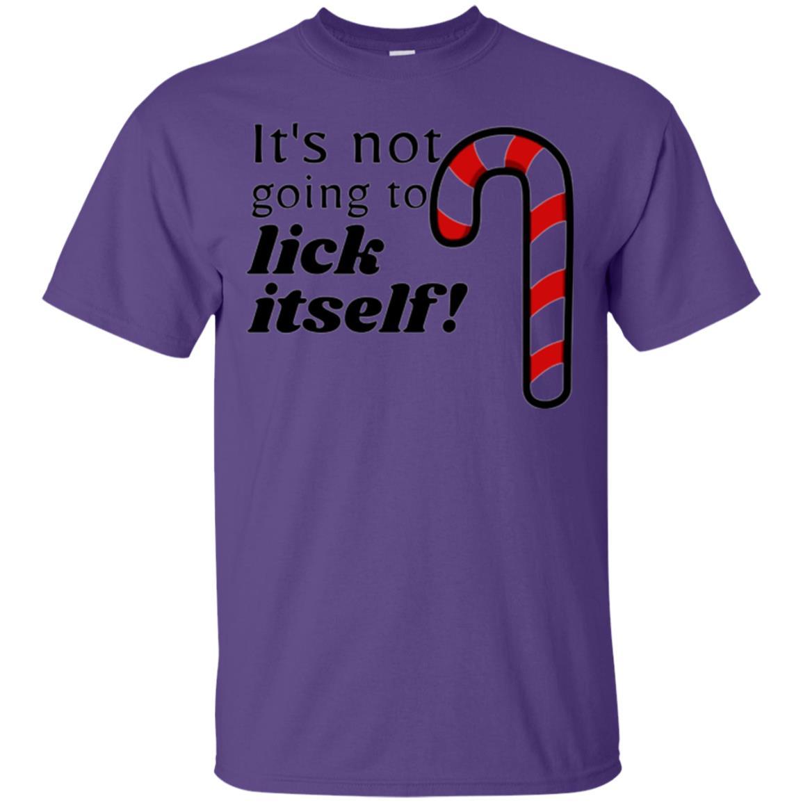 Christmas T-shirt It_s Not Going To Lick Itself Purple