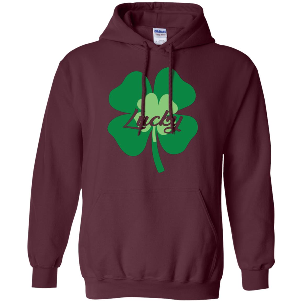 Saint Patrick's Day T-shirt Lucky Leprechaun Maroon