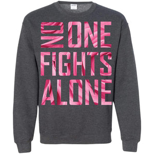 No One Fight Alone ShirtG180 Gildan Crewneck Pullover Sweatshirt 8 oz.