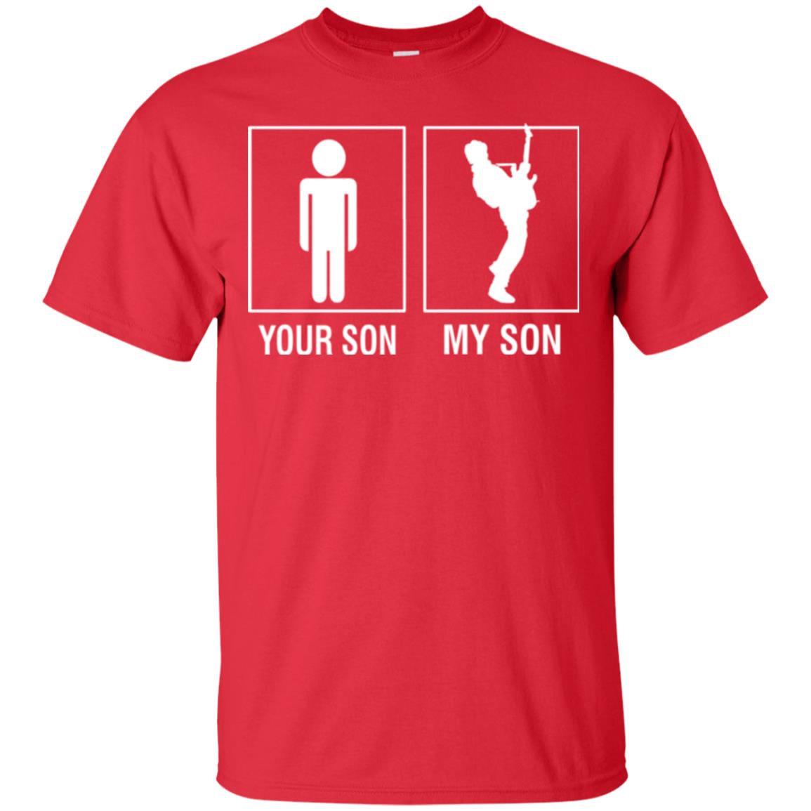 My Son Plays Guitar Daddy Shirt Red