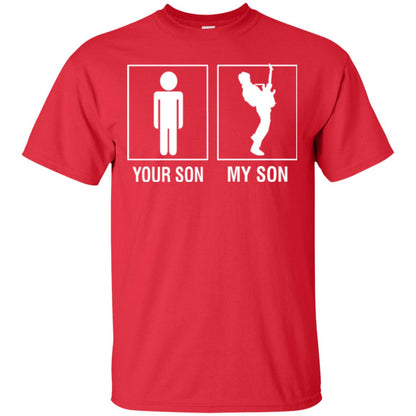 My Son Plays Guitar Daddy Shirt Red