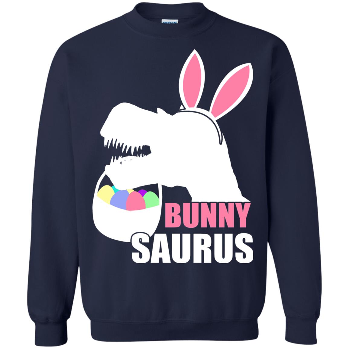 Bunnysaurus Easter Dinosaur Lover Shirt Navy