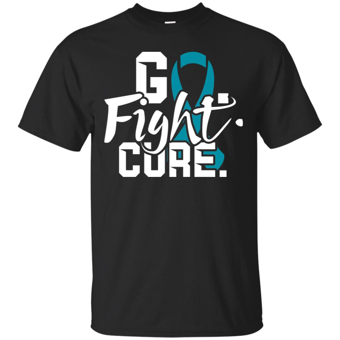 Prostate Awareness Go Fight Cure Blue Ribbon Stars Shirt Black
