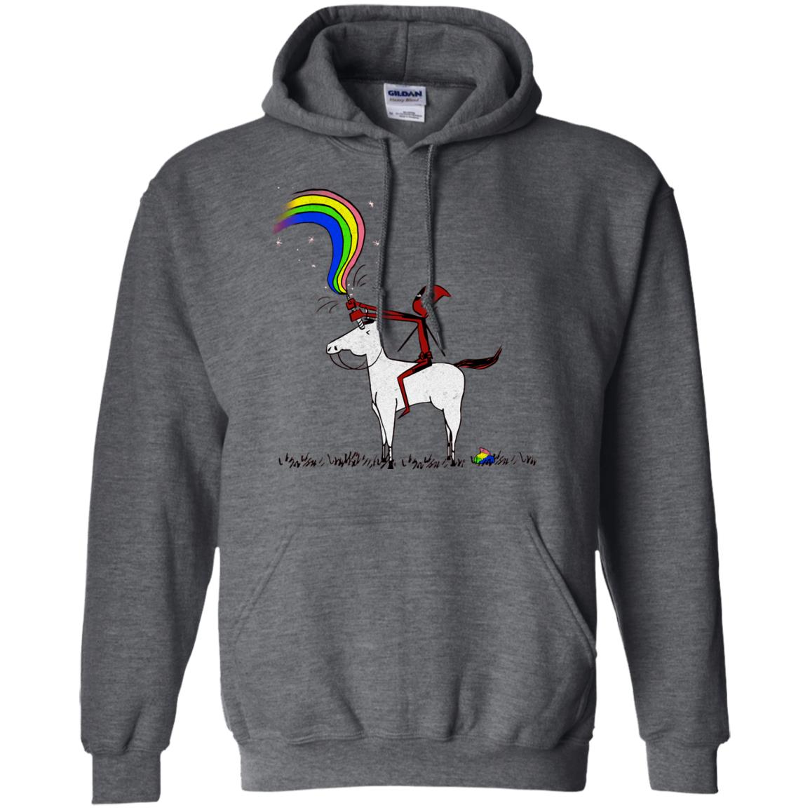 Deadpool With Unicorn Movie T-shirt Dark Heather