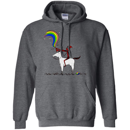 Deadpool With Unicorn Movie T-shirt Dark Heather