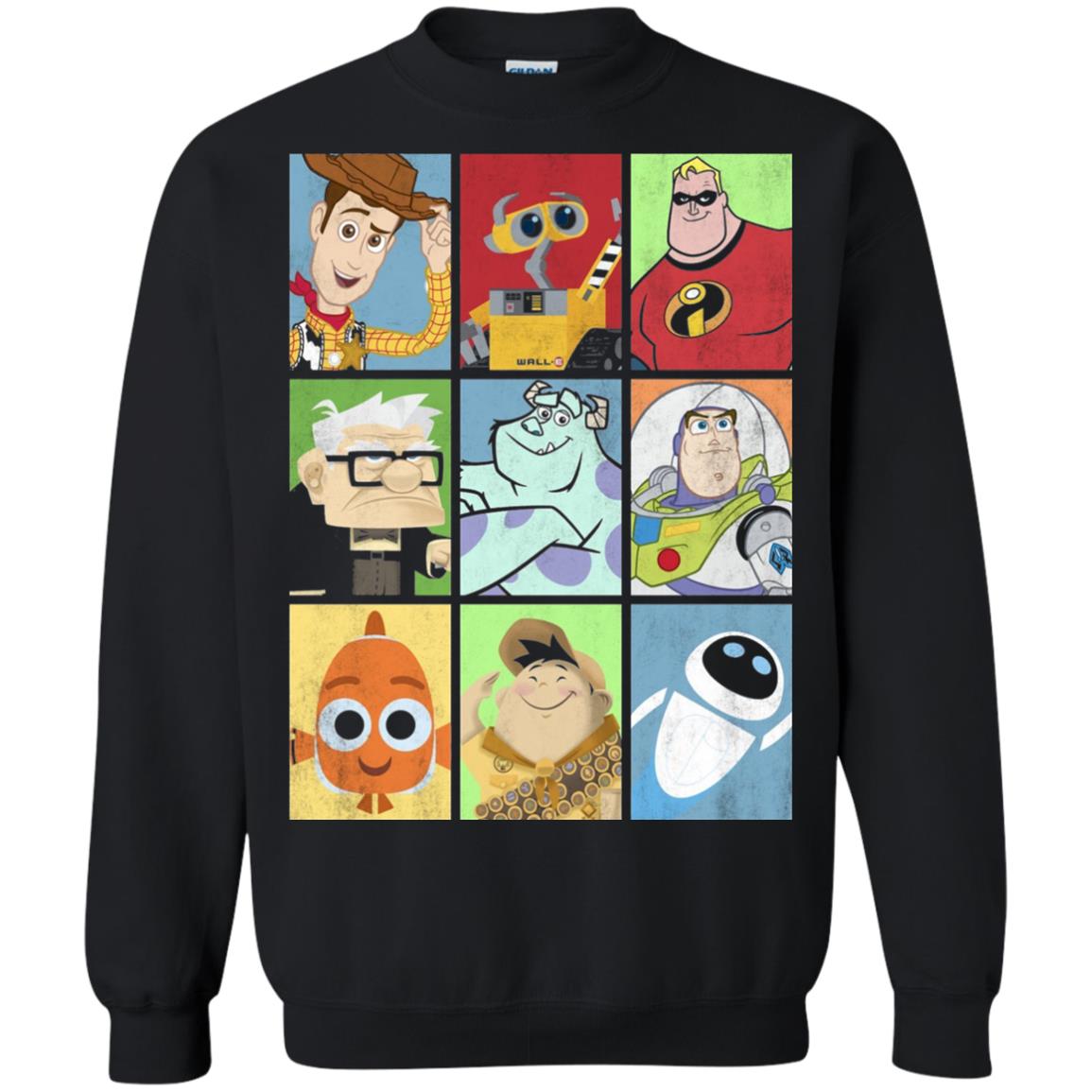 Epic Boxed Up Line Up Character Graphic T-shirt Black