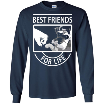 Schnauzer Lover T-shirt Best Friends For Life Navy