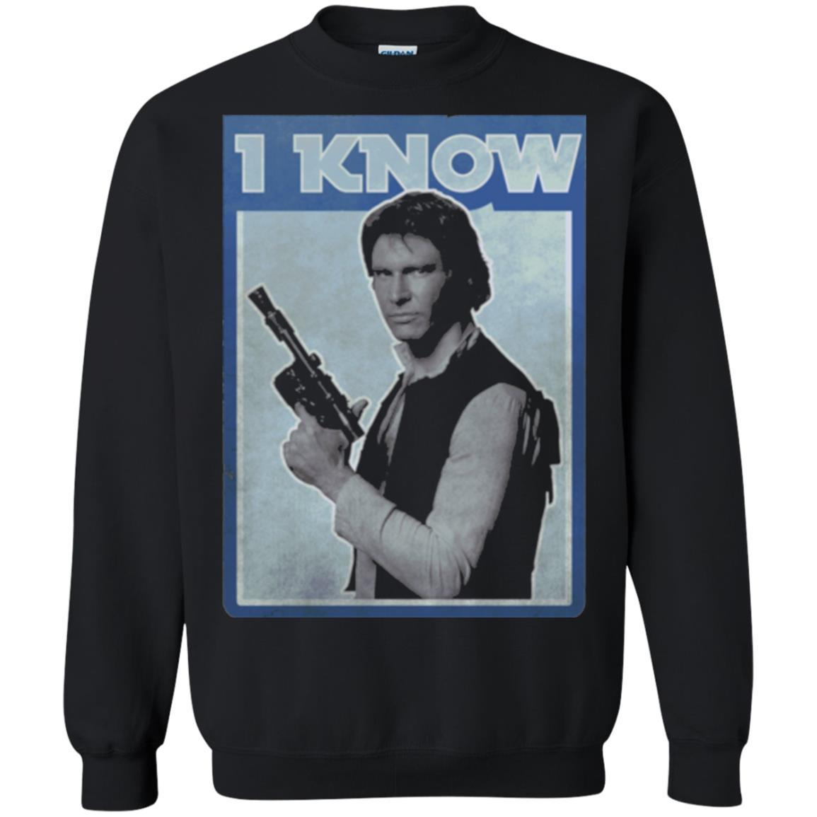 Film T-shirt Han Solo Iconic Unscripted I Know Graphic Black