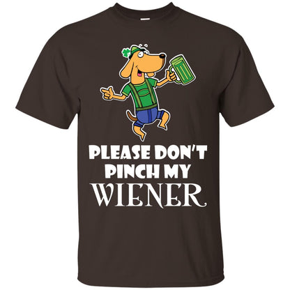 Please Don’t Pinch My Wiener Dog Lover Gift Shirt Dark Chocolate
