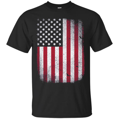 Usa Flag T-shirt 4th July Black