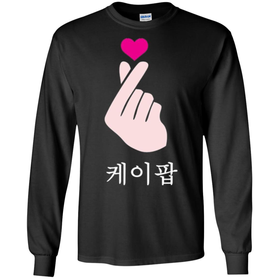 K-pop T-shirt Hand Symbol Cute Korean Music Black
