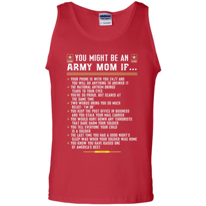 Veteran T-shirt You Might Be An Army Mom If Red