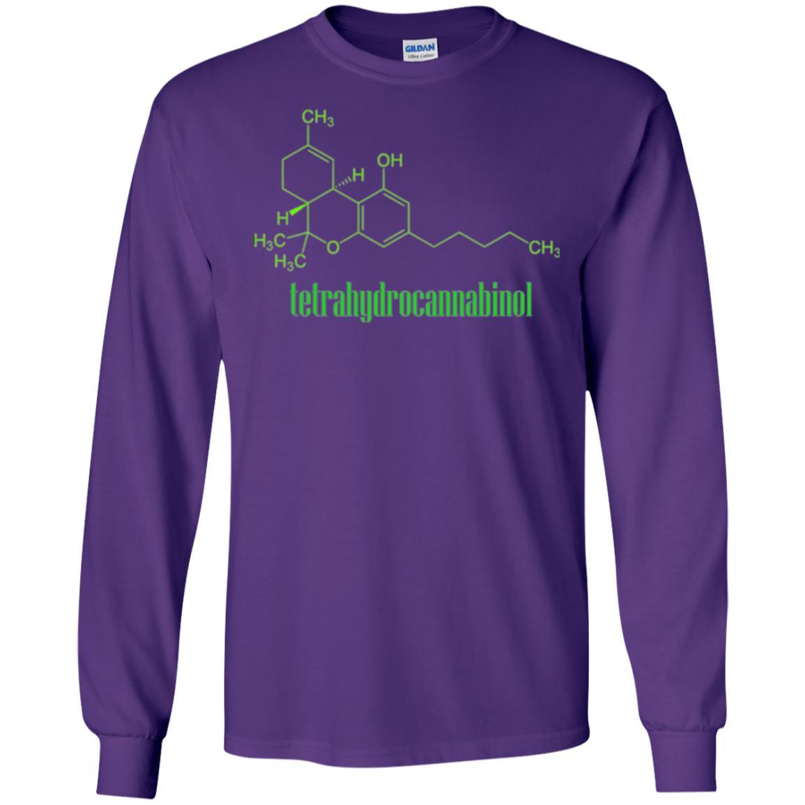 Canabis Molecule T-shirt Tetrahydrocannabinol Thc Purple
