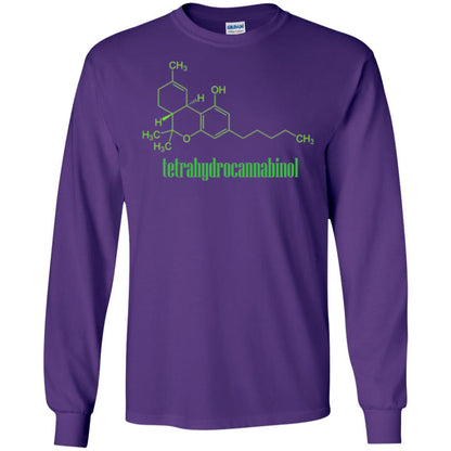 Canabis Molecule T-shirt Tetrahydrocannabinol Thc Purple