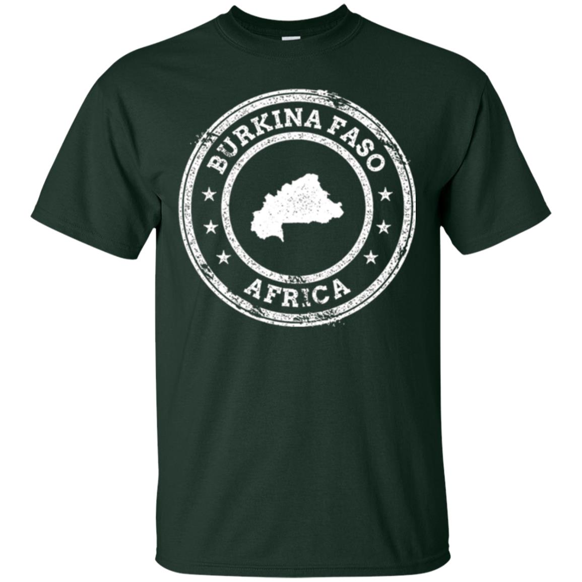Burkina Faso Africa Passport Stamp T-shirt Forest Green