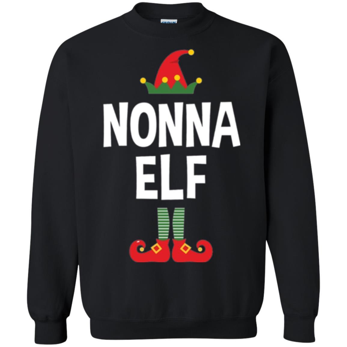 Christmas T-shirt Nonna Elf Christmas Pajamas Black