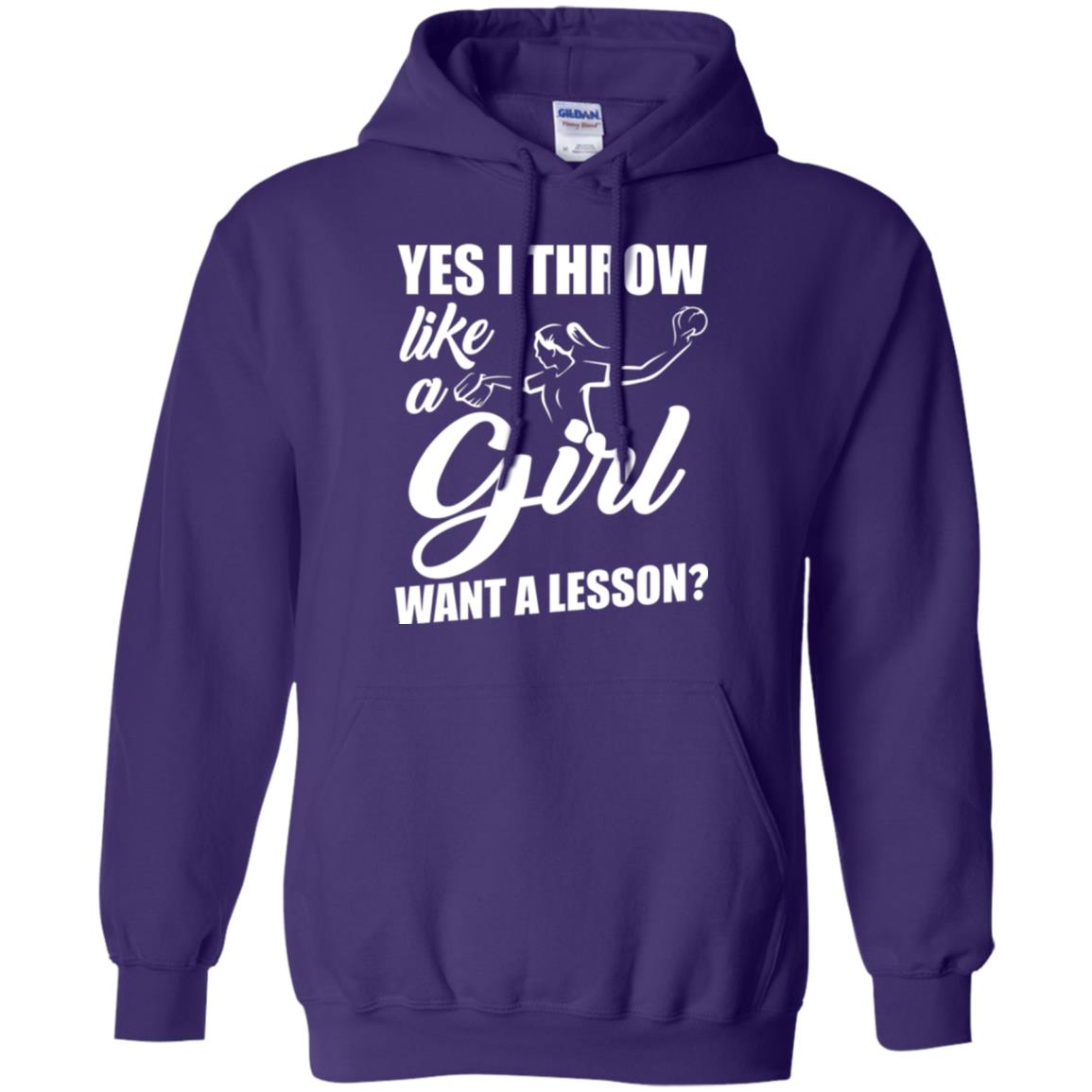 Softball T-shirt Yes I Throw Like A Girl Want A Lesson Purple