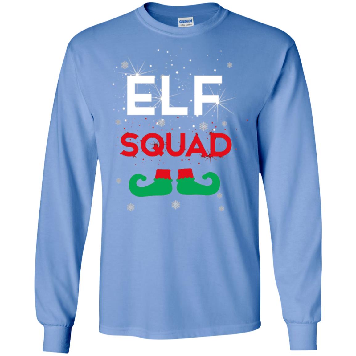 Christmas T-shirt Elf Squad Carolina Blue