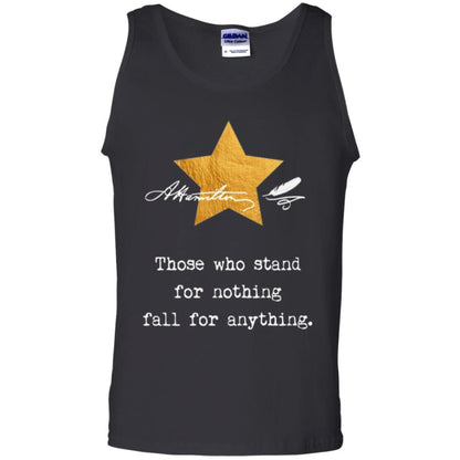 Alexander Hamilton T-shirt Those Who Stand For Nothing Black