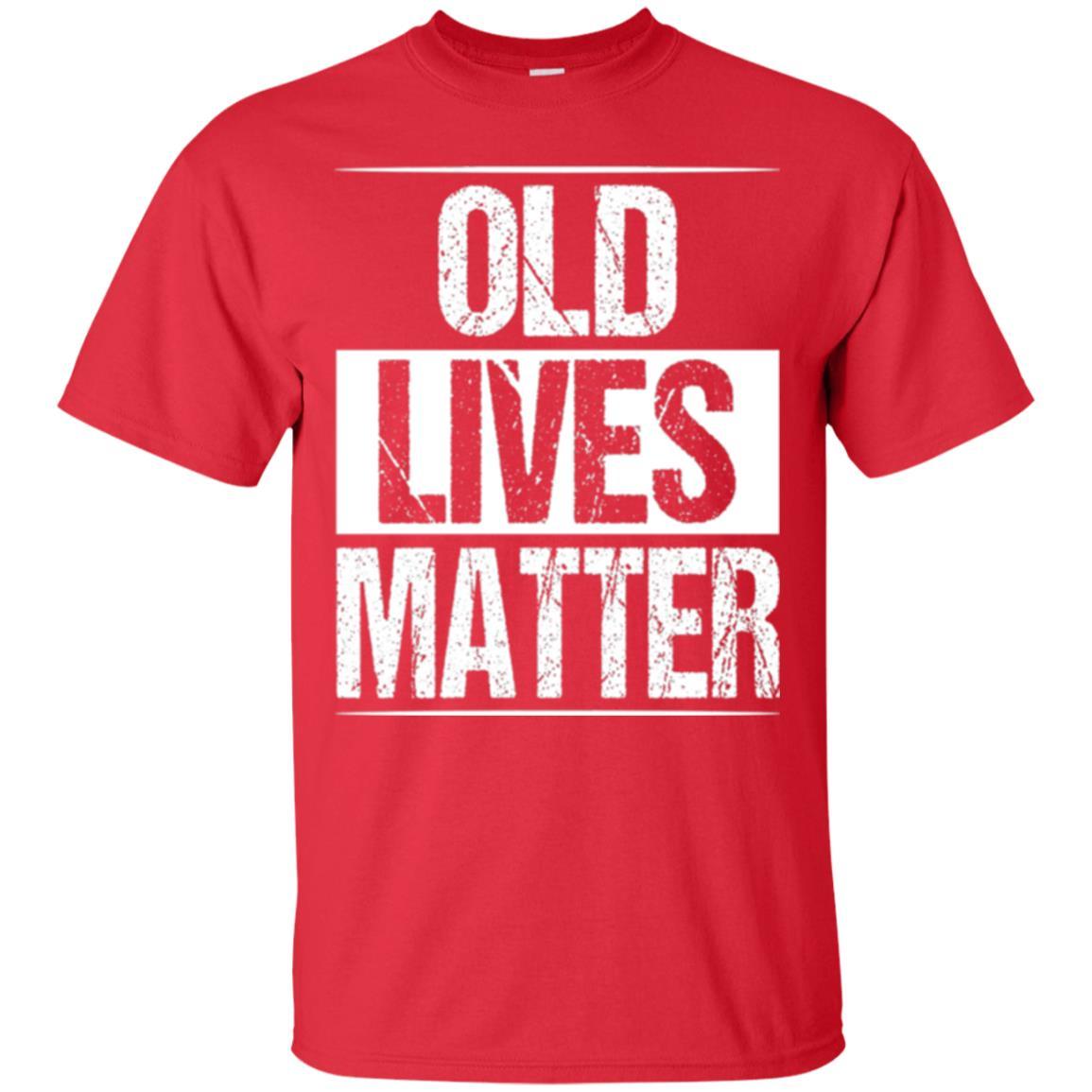 Elderly Seniors T-shirt Old Lives Matter T-shirt Red