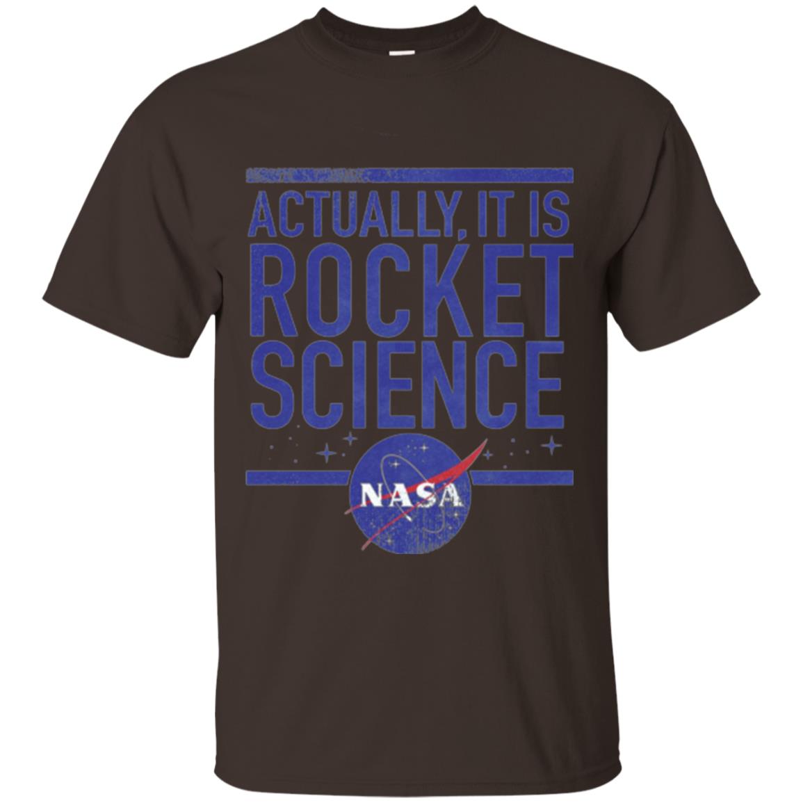Science T-shirt Actually It Is Rocket Science Graphic Dark Chocolate