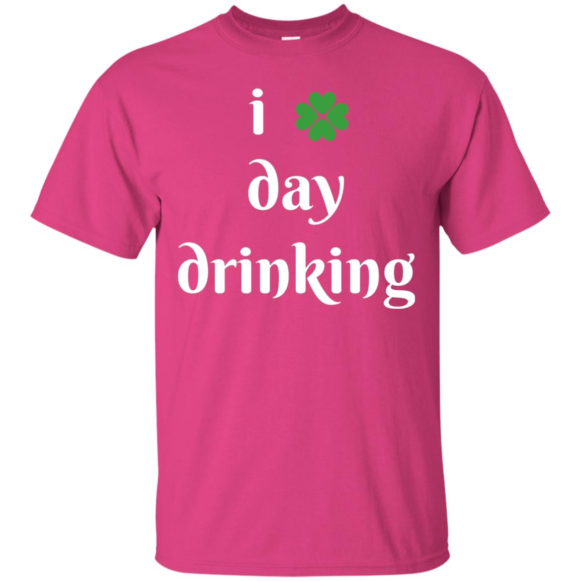 I Day Drinking Funny St Patricks Day T-shirt Heliconia