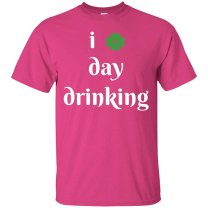 I Day Drinking Funny St Patricks Day T-shirt Heliconia