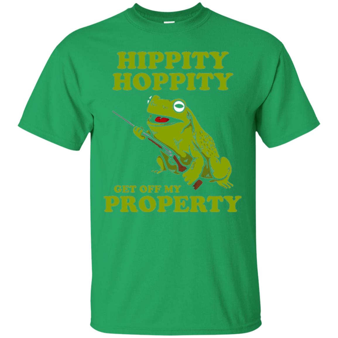 Frog Lover T-shirt Hippity Hoppity Get Off My Property Irish Green