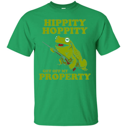 Frog Lover T-shirt Hippity Hoppity Get Off My Property Irish Green