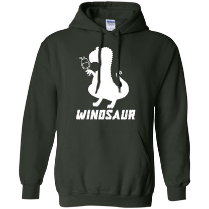 Drinking Party T-shirt Winosaur Wine Dinosaur Forest Green