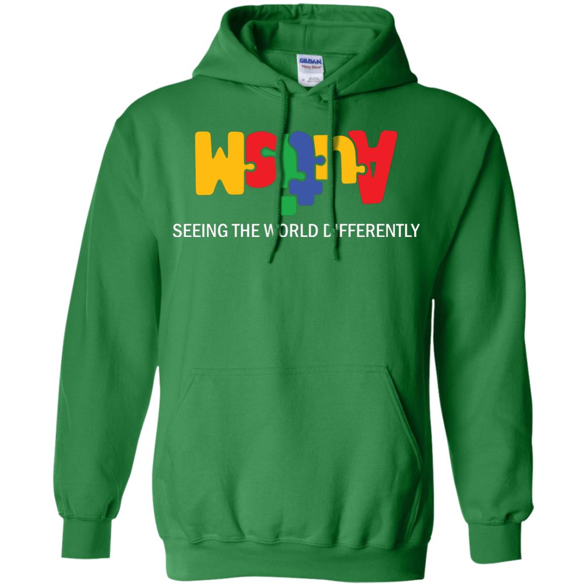Autism Awareness T-shirt Seeing The World Differently Irish Green