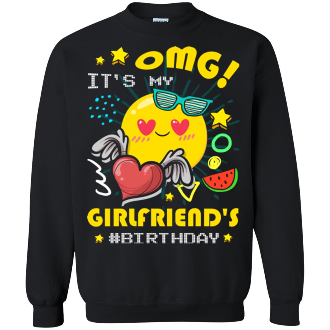 Boyfriend T-shirt Omg It's My Girlfriend's #birthday Black