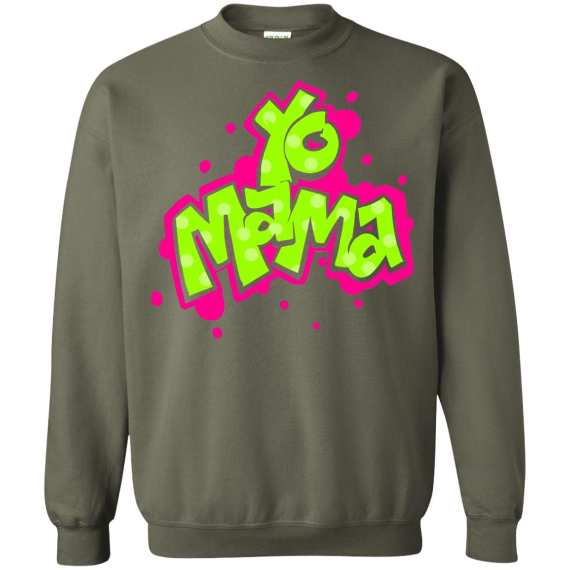 Yo Mama Fresh Princes Style 90s Hip Hop Party T-shirt Military Green
