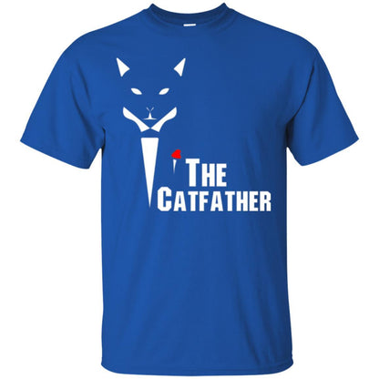 Cat Dad Lover T-shirt The Catfather T-shirt Royal