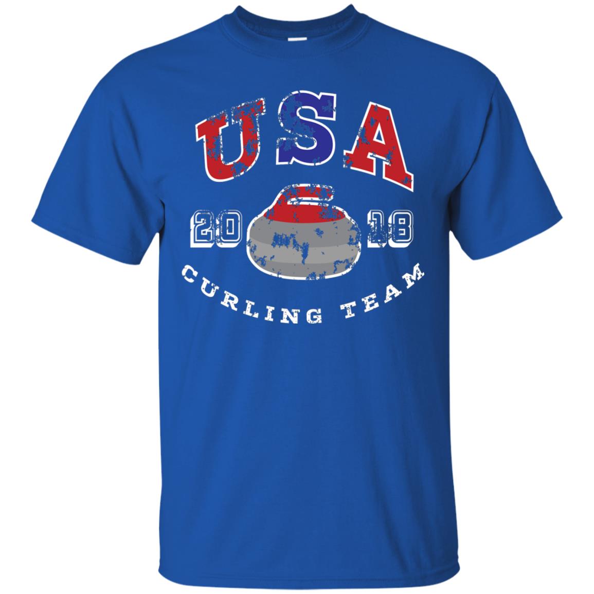Usa Curling Team 2018 Curling Lover T-shirt Royal