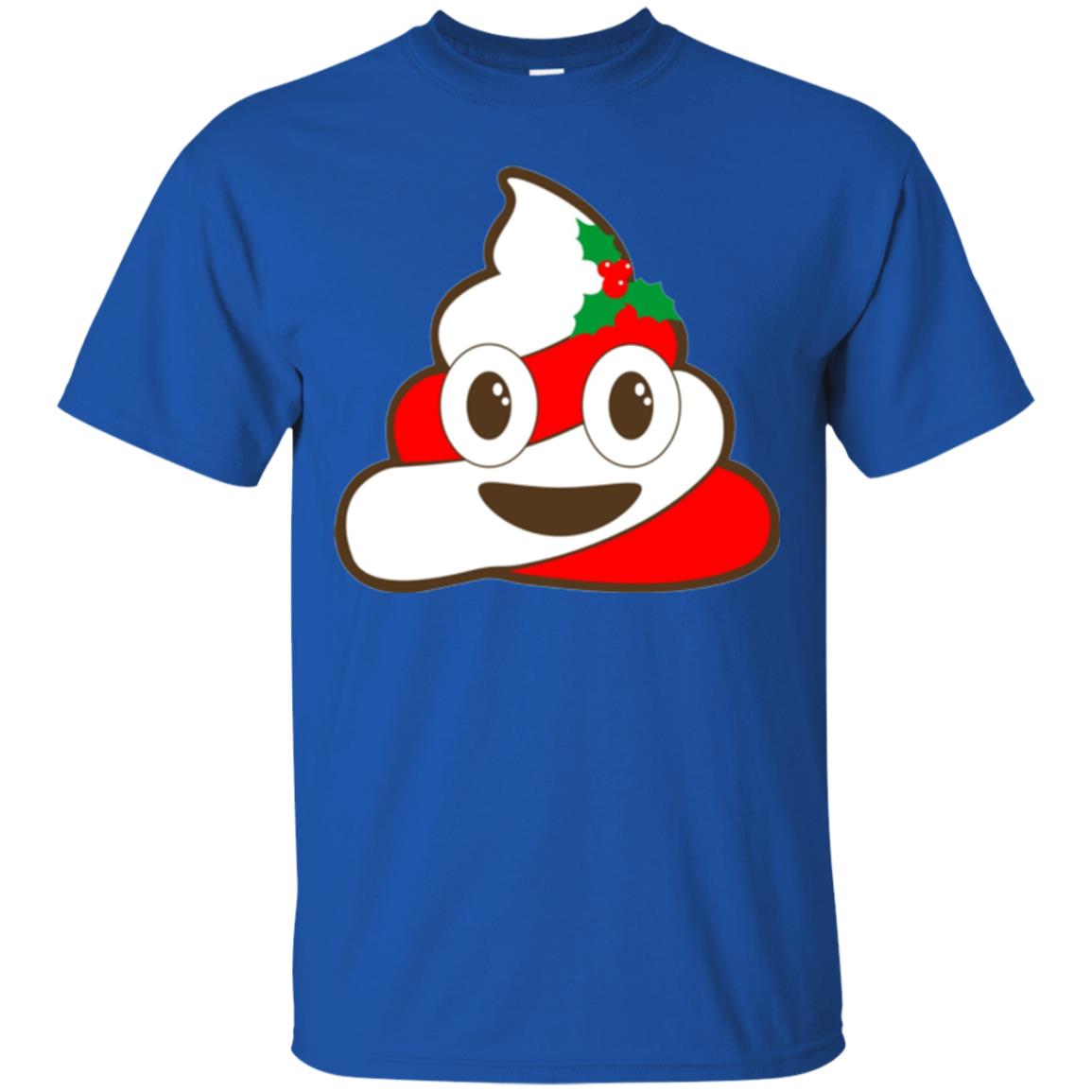 Christmas T-shirt Funny Poop Emojis Royal