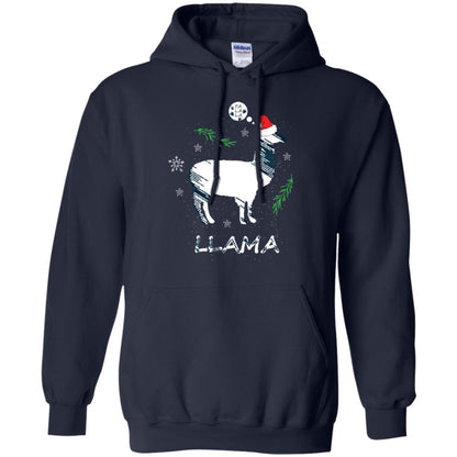 Christmas T-shirt Fa La La La Llama T-shirt Navy
