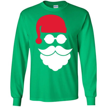 Christmas Shirt Santa Claus Face Irish Green
