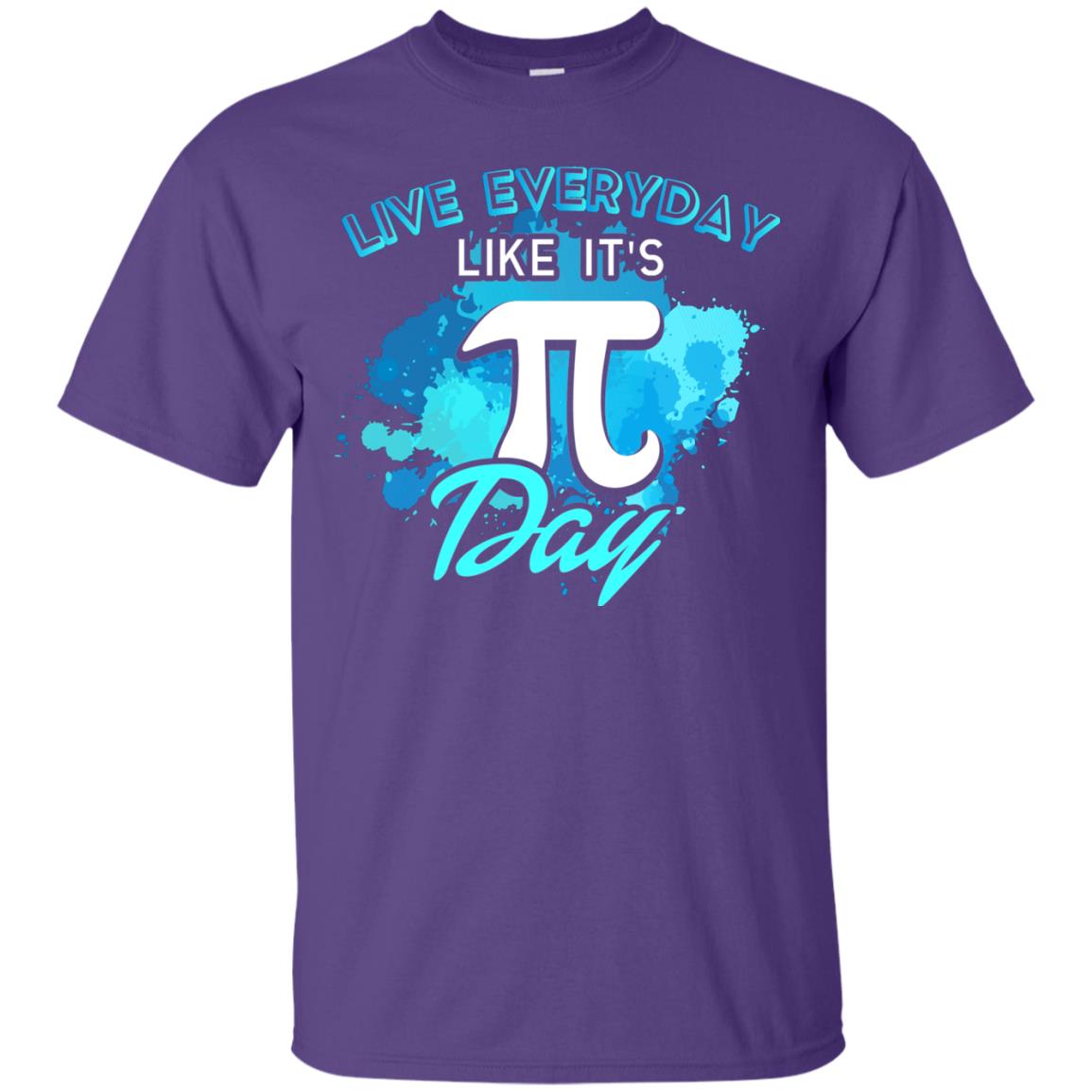 Live Everyday Like It_s Pi Day Math Lover T-shirt Purple