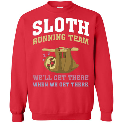 Sloth Running Team We Will Get There When We Get There Red