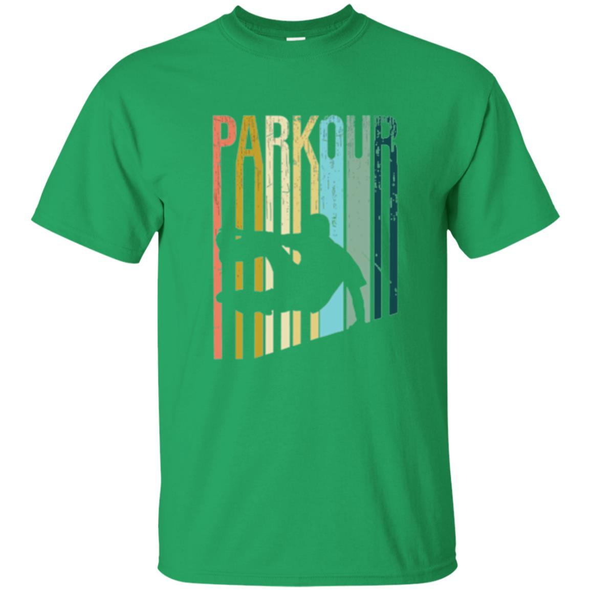 Parkour T-shirt Distressed Style Parkour Silhouette Irish Green