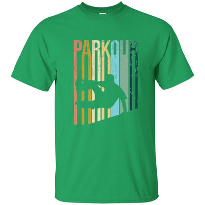 Parkour T-shirt Distressed Style Parkour Silhouette Irish Green